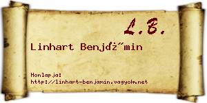 Linhart Benjámin névjegykártya